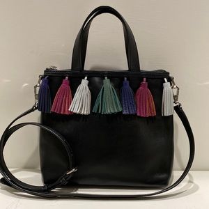 REBECCA MINKOFF “Sofia” Tassel Black Leather Bag
